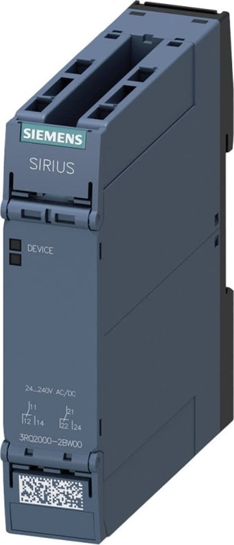 Releu de cuplare Siemens în carcasă industrială contacte 2P 24...240V AC/DC mufă. cu arc 3RQ2000-2BW00