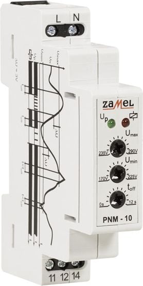Releu de tensiune monofazat Zamel 230V AC PNM-10 (EXT10000103)