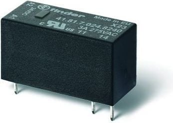 Releu miniatură 24V DC de intrare. ieșire 3A 240V AC. SSR la mufele PCB și 95.x5.x / 93.x2 (41.81.7.024.8240)