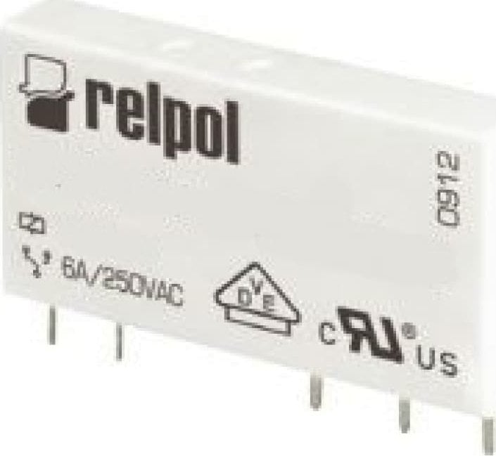 Releu miniatural Relpol 1P 6A 60V DC PCB AgSnO2/Au RM699BV-3211-85-1060 2613707
