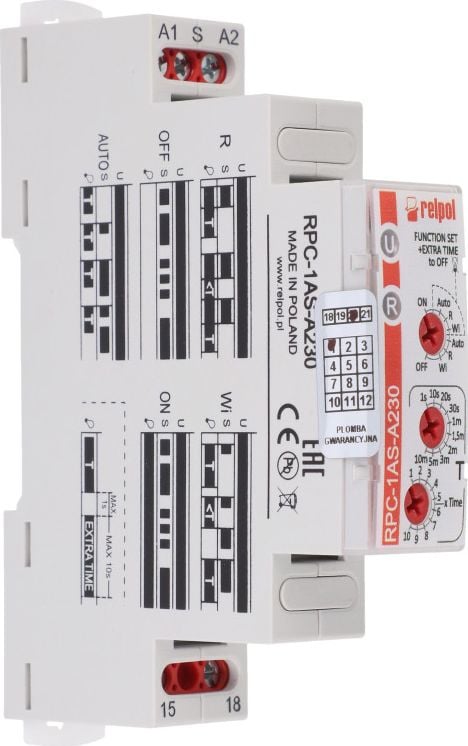 Releu de timp Scară 1P 230V AC RPC-1AS-A230 863220