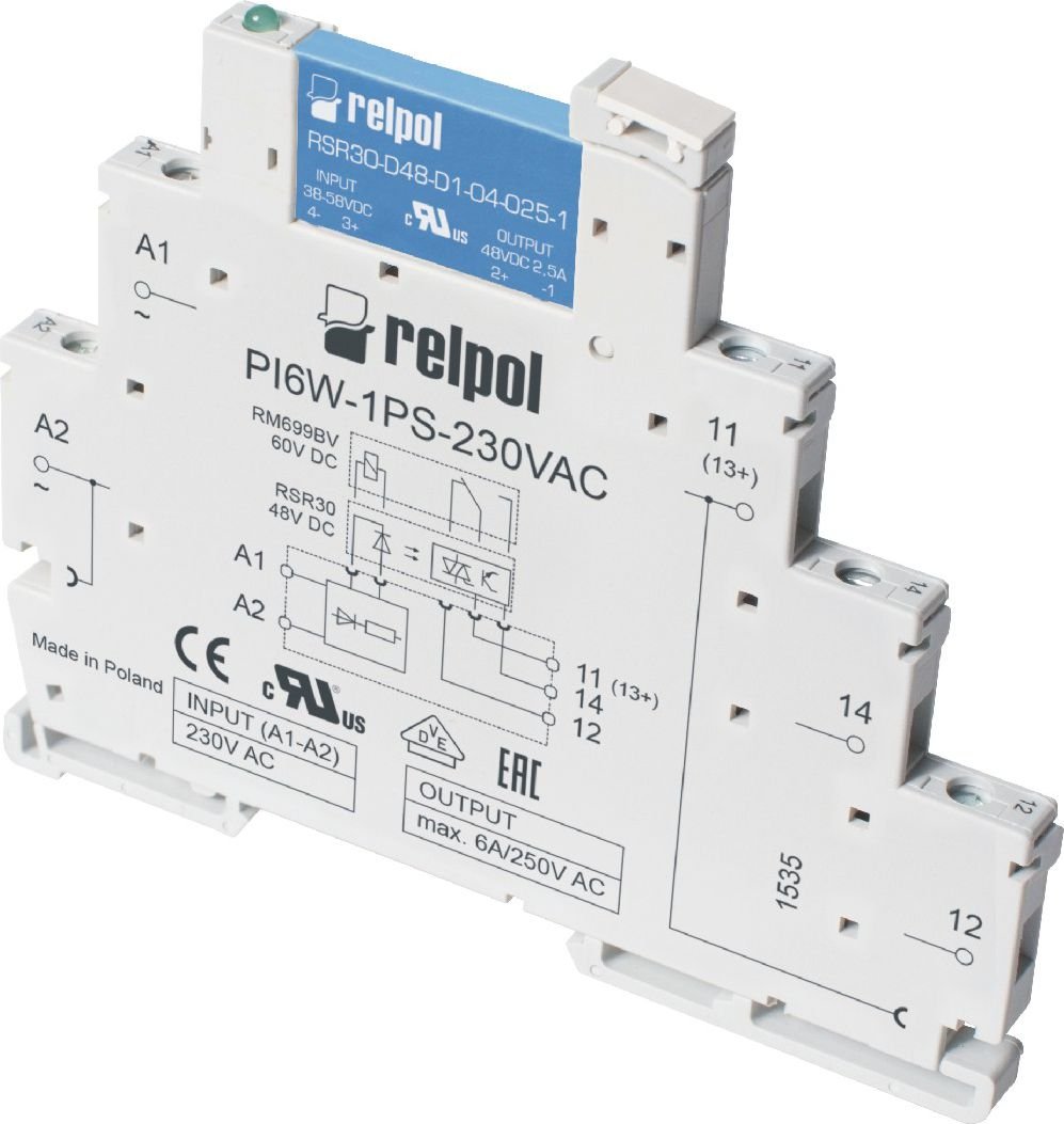 releu Interfață 1Z 24V DC PIR6W-1PS-24 V-O (857208)