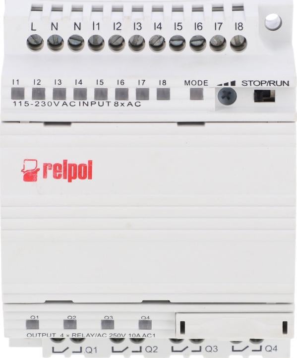 Releu programabil Relpol 230V AC 8in, 4out fara display si tastatura NEED-230AC-11-08-4R 857737