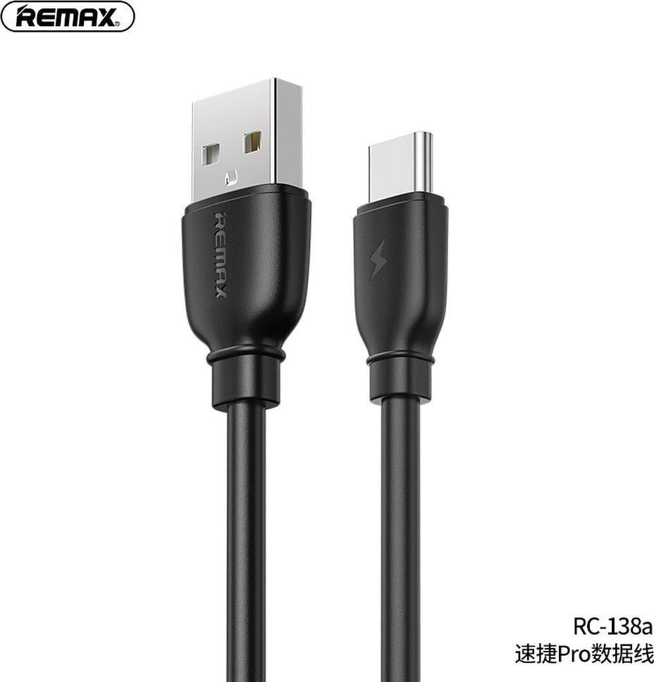 Remax USB-A - cablu USB-C negru (RC-138a negru)