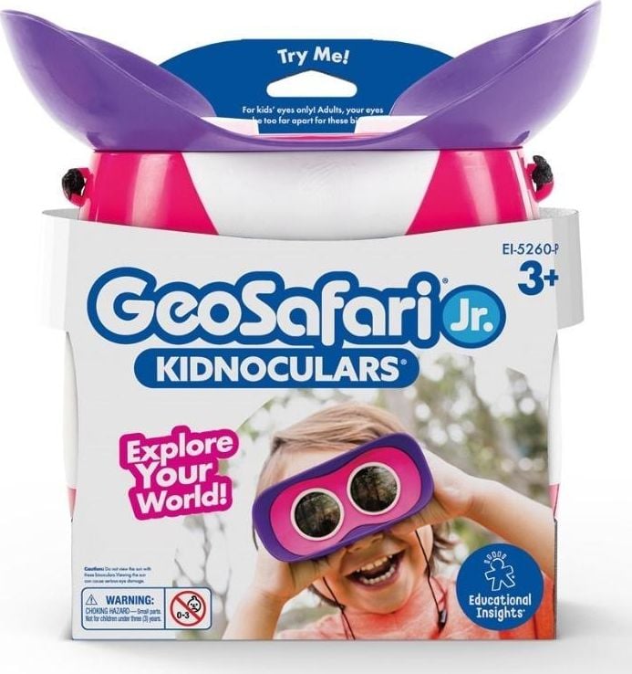 Resurse de învățare GeoSafari Jr. Binoclu pentru copii, 2x (roz)