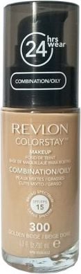 Fond de ten Revlon ColorStay Makeup pentru ten mixt si gras, Golden Beige 300, 30 ml