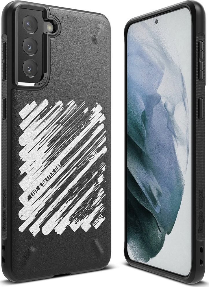 Ringke Ringke Onyx Design wytrzymałe etui pokrowiec Samsung Galaxy S21+ 5G (S21 Plus 5G) czarny (Paint) (OXAP0054)