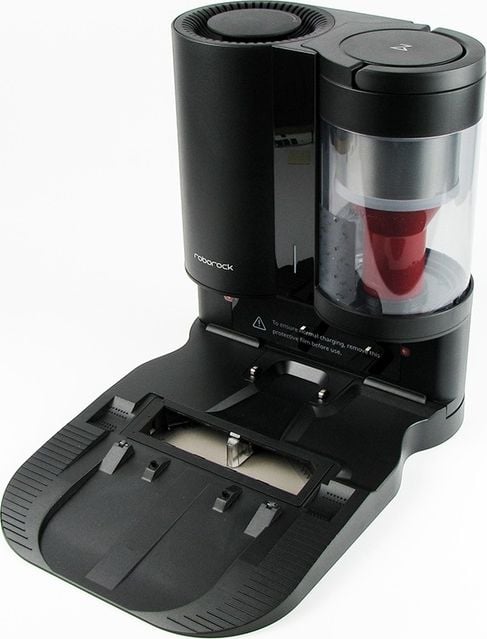 Roborock Onyx, Statie inteligenta de golire automata, Compatibila cu Roborock S7, Cu sac antibacterial si filtru HEPA, Negru