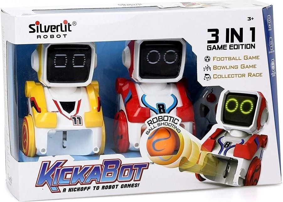 Robot de jucarie Silverlit KICKABOT, Control de la distanta, Multicolor 2 buc