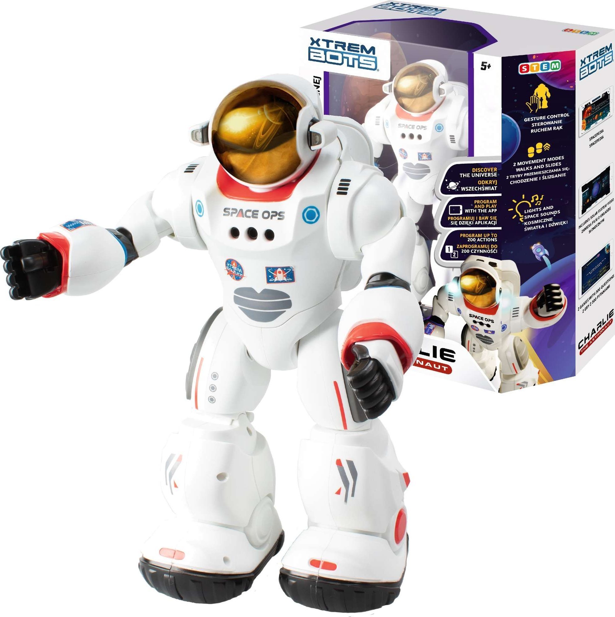 Robot interactiv Charlie Astronautul, BOT3803158, 50 de functii