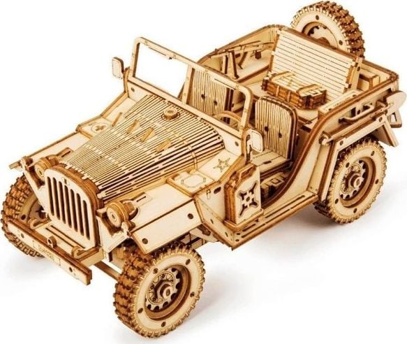 Robotime Model puzzle 3D din lemn Jeep militar MC701 Universal Robotime