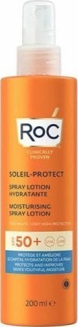 Spray Soare Roc Hidratant SPF 50 (200 ml),Cu pompa,protecție Aceasta este o traducere a formatului sugerat mai sus: Spray-ul de plajă Roc Moisturizing SPF 50 (200 ml)