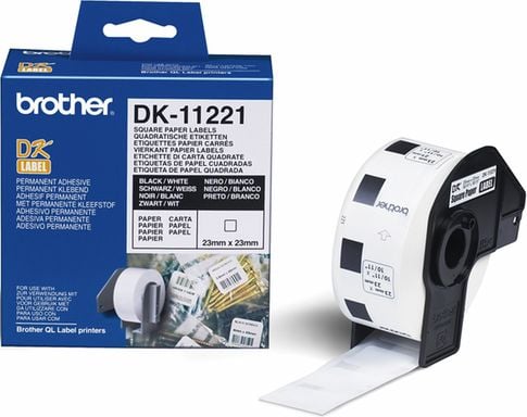 Rola Etichete Brother DK11221 Square Paper Label, 23mm x 23mm x 1000