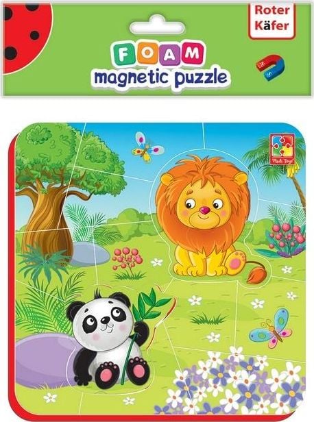 Roter Kafer Puzzle magnetic moale Leul și panda