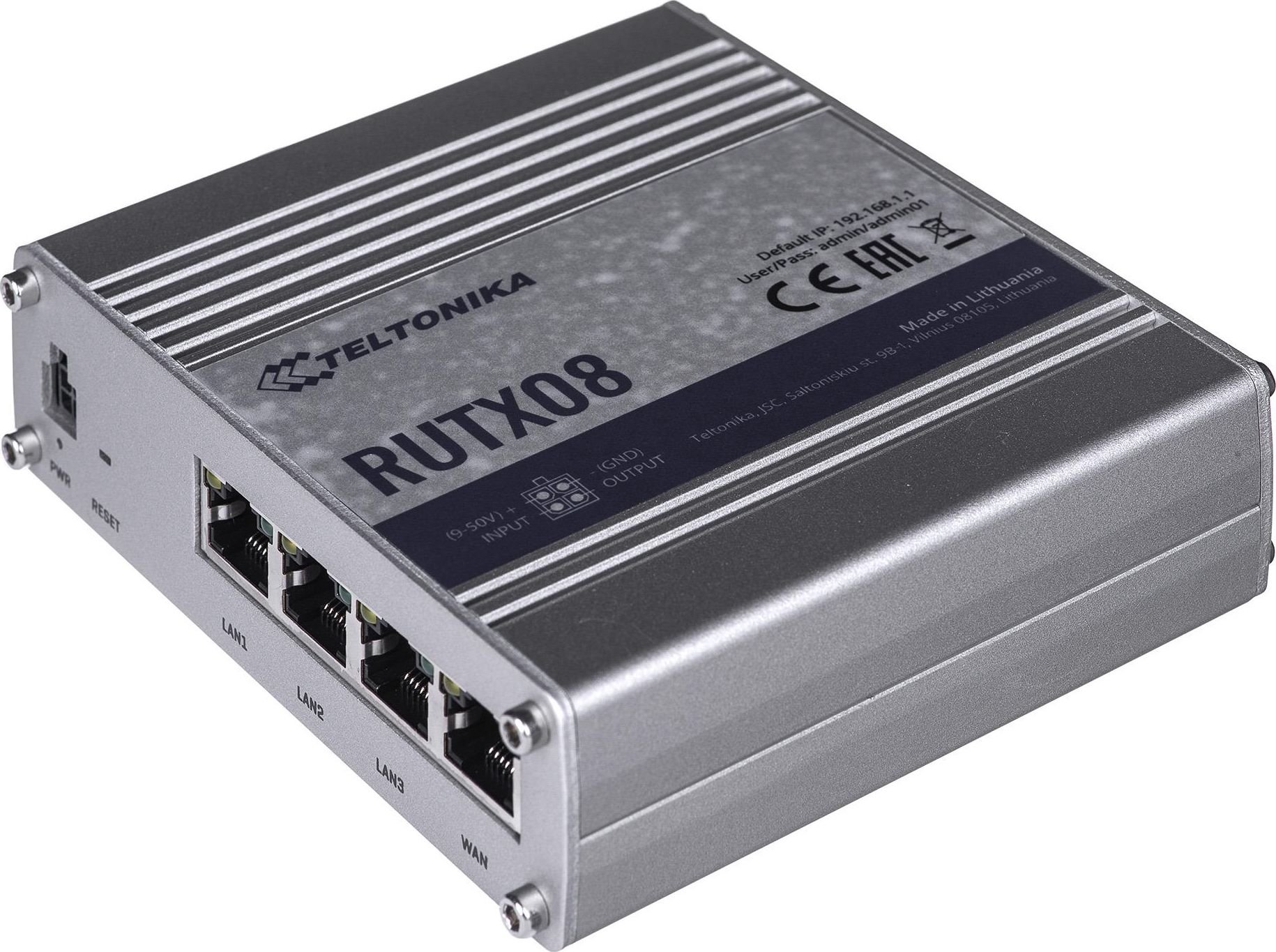 Router industrial RUTX08, 717 MHz, 256 MB, VPN