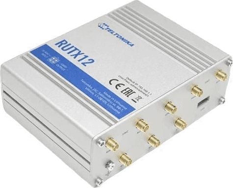 Routere - Router Professional Teltonika RUTX12, 4G (LTE) dual SIM, 5X 10/100/1000mbps, WiFi, Bluetooth, GPS, Modbus, VPN