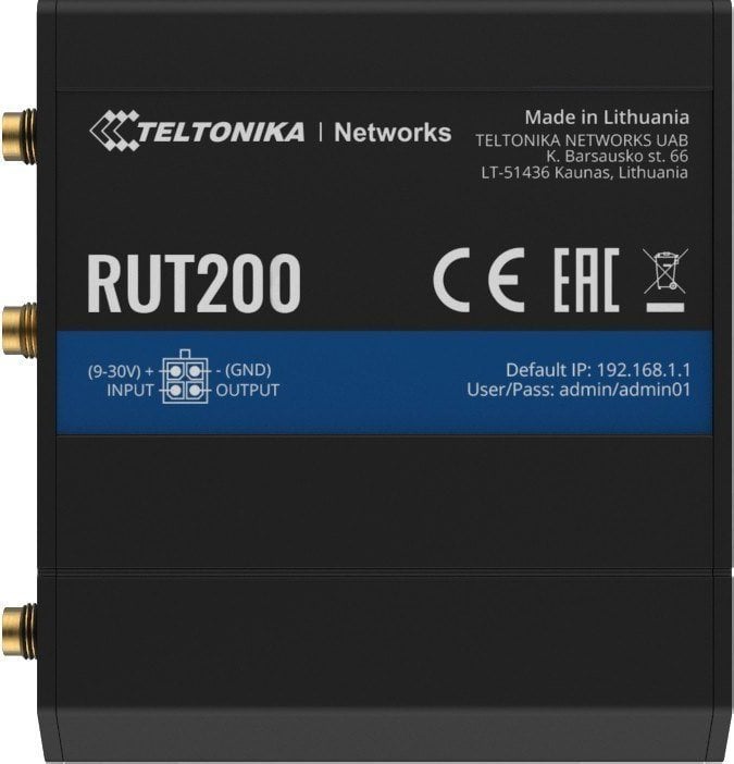 Router Teltonika Router 4G/LTE RUT200 (Cat 4), 3G, 2G, WIFI, Ethernet