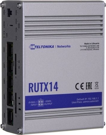 Routere - Router Teltonika RUTX14, 4G LTE, 1x RJ45, WPA2