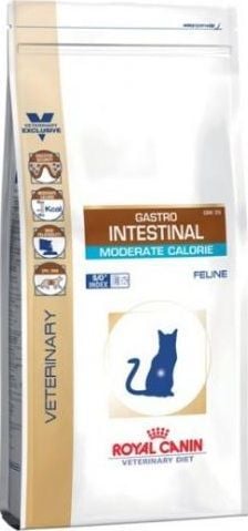 Royal Canin Intestinal Gastro Moderate Calorie Cat 2 kg este un aliment special conceput pentru pisici cu probleme gastro-intestinale si moderate/calorii moderate.