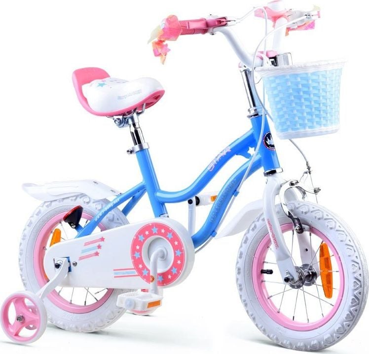 Royalbaby Star Girl 12 inch Bicicletă pentru fete - Albastru (RB12G-1)