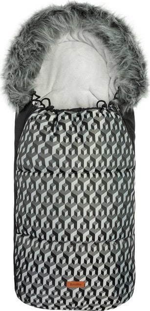 Sac de iarna Sensillo Olaf Fleece 100x45 cm Gri/Cuburi