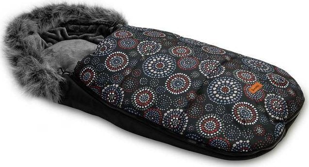 Sac de iarna Sensillo Olaf Fleece 100x45 cm Negru/Rozete