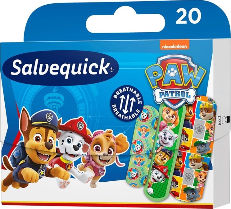 Salvequick Kids plasturi pentru copii Paw Patrol 20 buc.