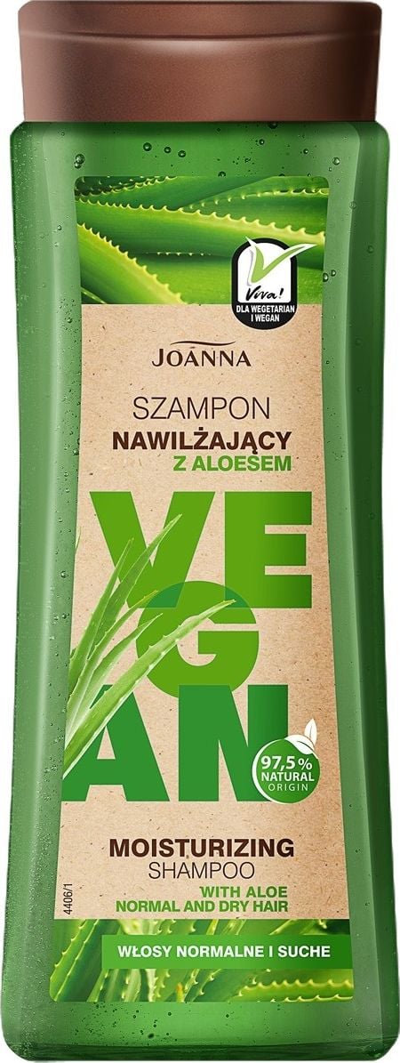 Sampon hidratant Joanna, Vegan, Aloe Vera, Par normal si uscat, 300ml