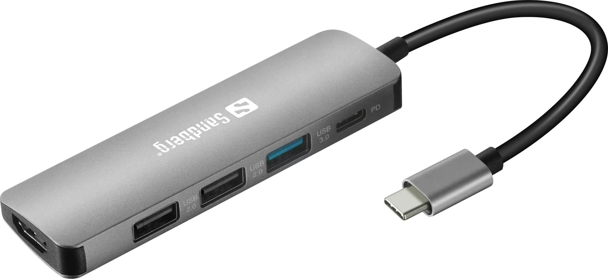 SANDBERG USB Stație de andocare C -&gt; + HDMI + PD 100W 3xUSB