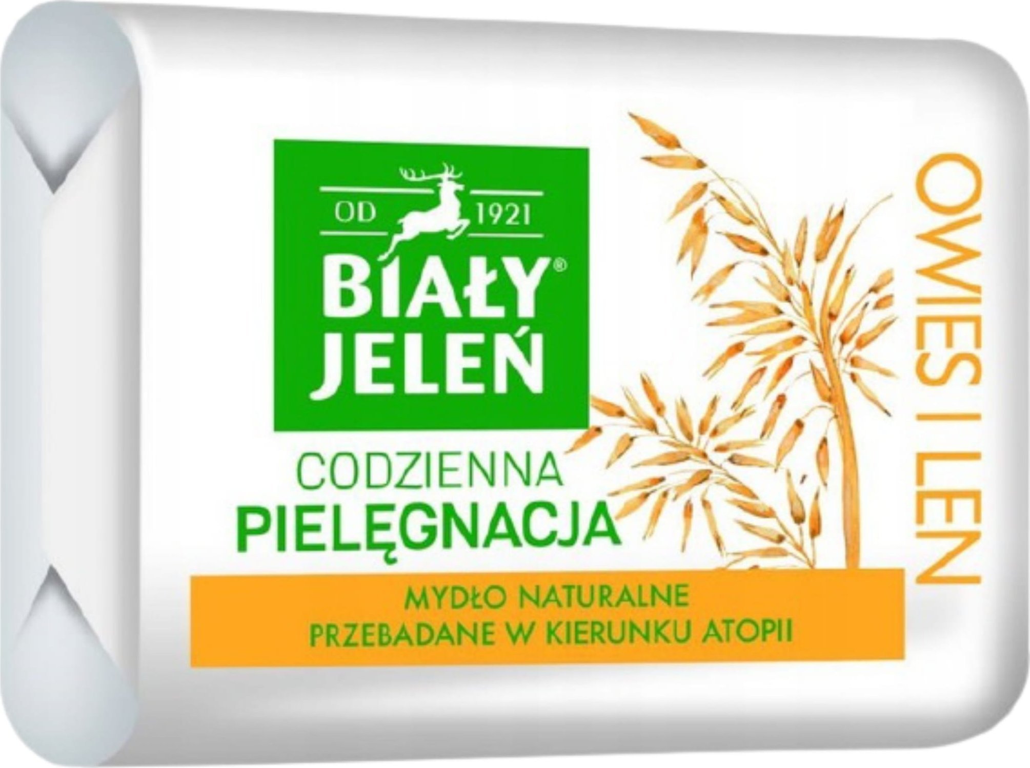 Sapun, Bialy Jelen, natural, hipoalergenic, cu extract de ovaz si in, 100g