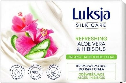 Sapun pentru maini/corp, Luksja, Cu Aloe si hibiscus, 100g