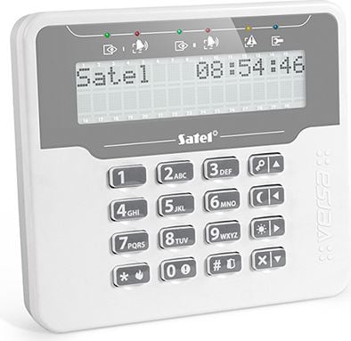 Acționați tastatura sistem de alarma, versiunea LCD M, design-alb, sistemul Versa (VERSA-LCDM-WH)