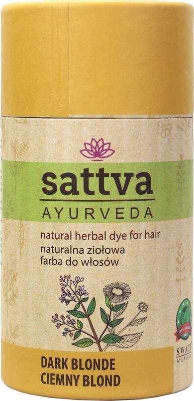 Sattva SATTVA_Vopsea naturală pe bază de plante pentru păr Vopsea naturală de păr pe bază de plante Blond închis 150g