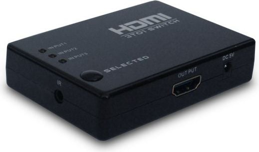Splittere audio-video - Splitter audio-video elmak SAVIO CL-28 Switch HDMI 3 porty + pilot