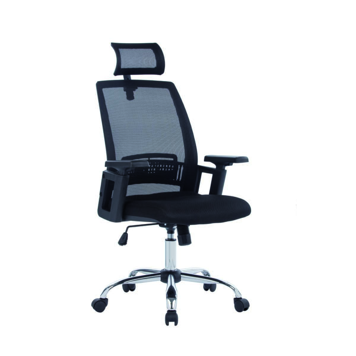 Scaun de birou OFFICE Products `Mikonos`, ergonomic, mesh si textil, negru