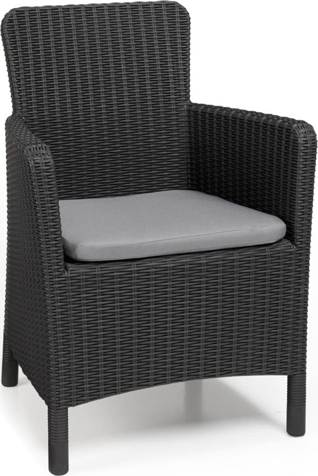 Scaun imitatie rattan Allibert Trenton Gri 63x60x85 cm