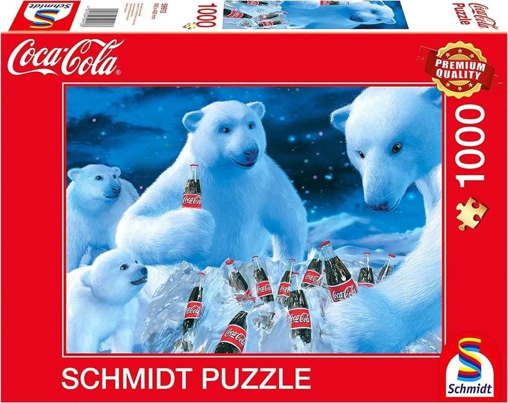 Puzzle 1000 piese Schmidt - Coca Cola: Polar Bears