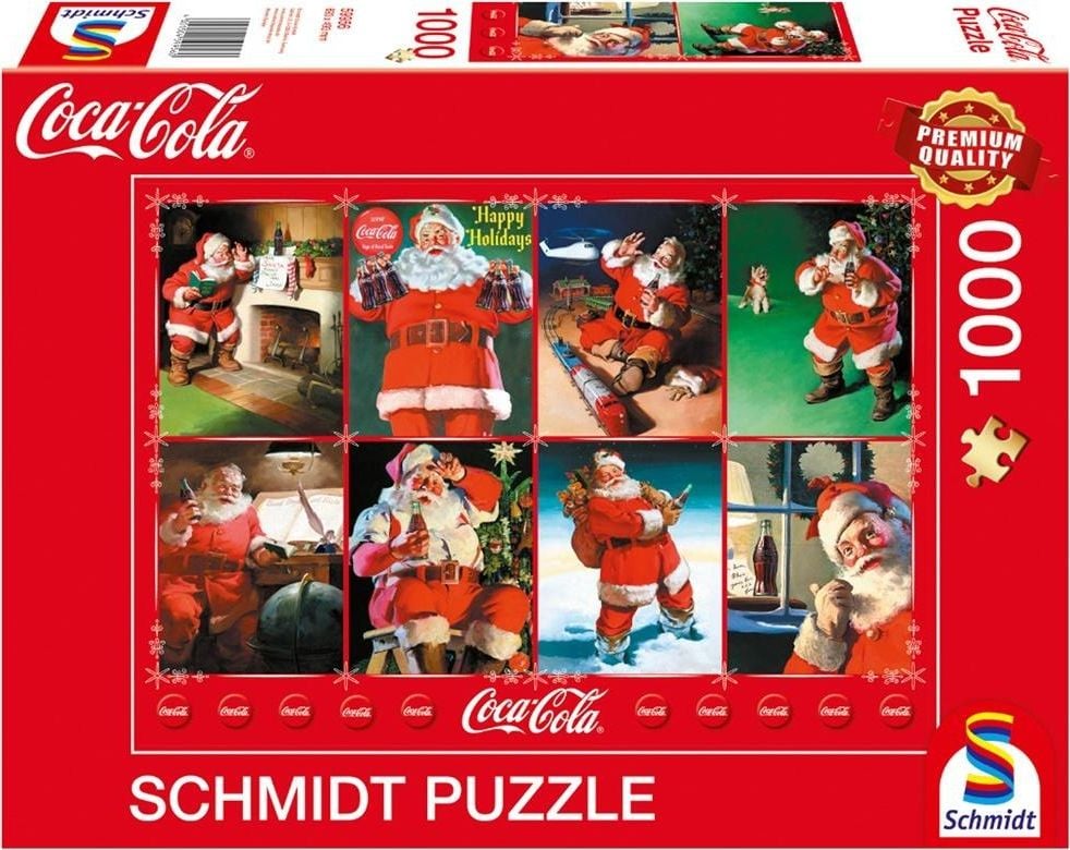 Puzzle 1000 piese Schmidt - Coca Cola: Santa Claus