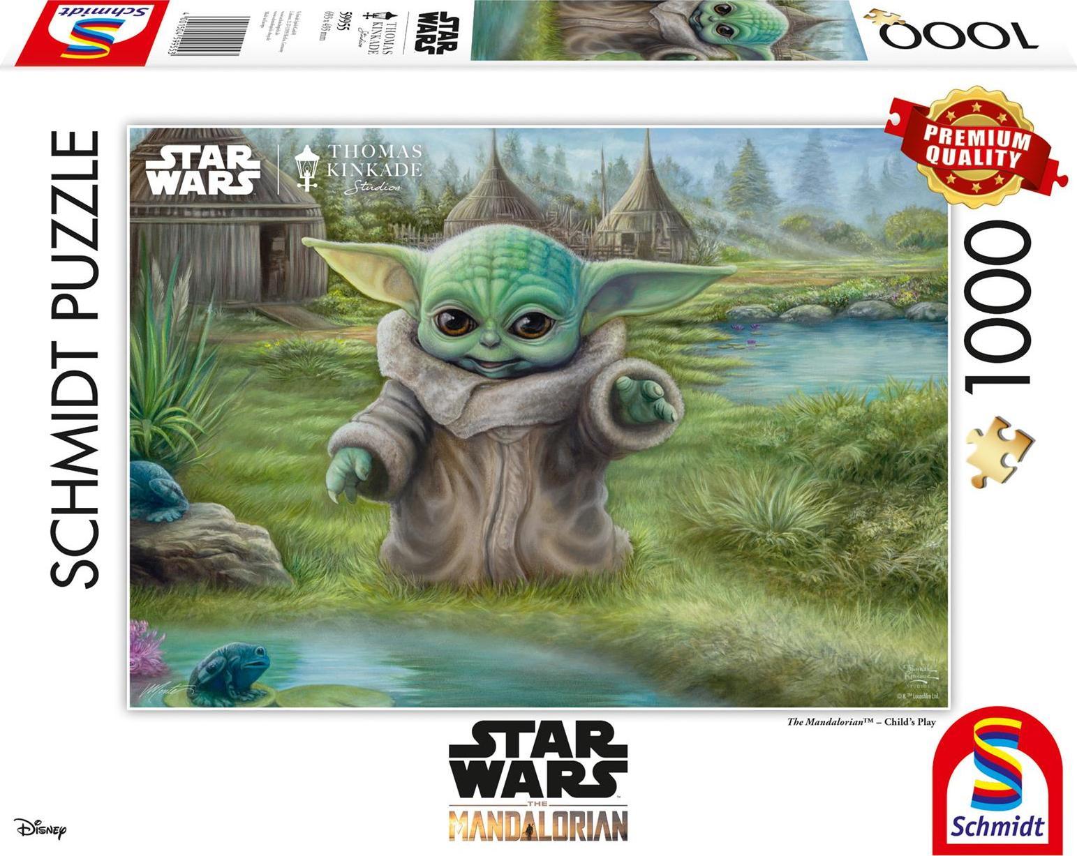 .lat Jocul de puzzle Schmidt Spiele PQ 1000 Thomas Kinkade cu Baby Yoda G3.