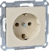 Single soclu Merten System M Schuko 16A IP20 cremă (MTN2401-0344)