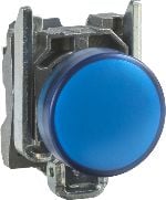 Indicator luminos albastru 22mm LED-uri 24V AC / DC (XB4BVB6)