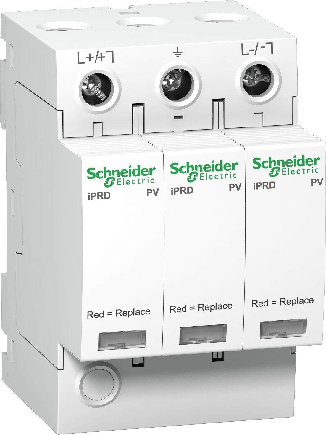 Descărcător fotovoltaic Schneider Electric iPRD-DC40r-T2-3-1000 3 poli Type2/C 65 kA cu contact A9L40281