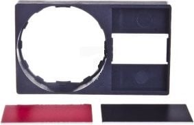 Copertinei descriptiv eticheta 30x50mm negru / roșu 22mm dreptunghiular negru (ZBY6H101)