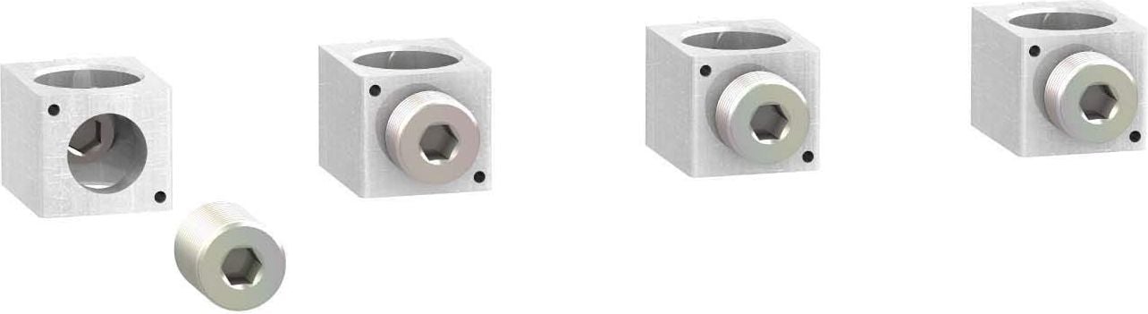 Set de 4 bucăți de colivie aluminiu Cleme 1 x 35 până la 300 mm pentru Compact NSX400 / 630 (LV432480)
