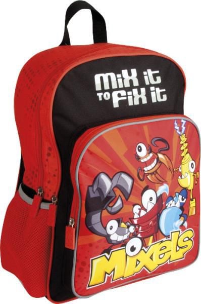 School rucsac 2 celule MX-01 Mixels rosu-negru (208188)