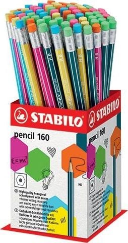 Creion Schwan Stabilo STABILO 160 cu radiera HB mix display 72buc. Târgul Stabilo