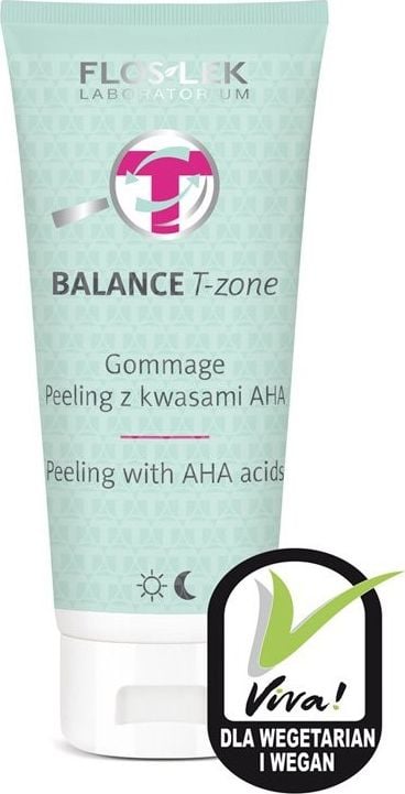 Scrub pentru ten Floslek Balance T-zone, Peeling cu acizi AHA, 125g