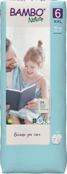 Scutece Bambo Nature 6, 16+ kg, 40 buc.