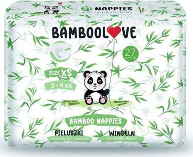 Scutece Bamboolove cu fibra de bambus XS, 2-4 kg, 27 buc.