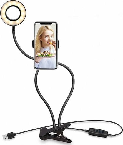 Selfie Set - flexibil Trepied / inel cu LED-uri de pe telefon / Smartphone